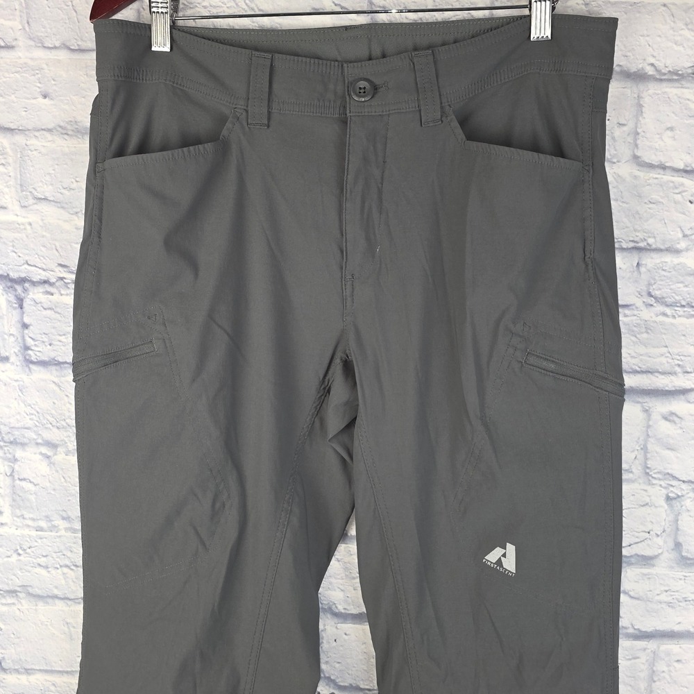 Eddie Bauer Men First Ascent Guide Pants Gray Hiking Outdoor Size 35X32